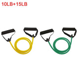 5 Levels Resistance Bands with Handles Yoga Pull Rope Elastic Fitness Exercise Tube Band for Home Workouts Strength Trainin