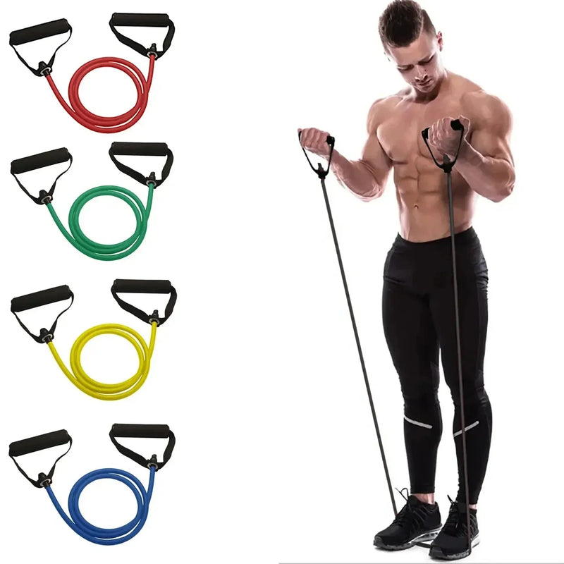 5 Levels Resistance Bands with Handles Yoga Pull Rope Elastic Fitness Exercise Tube Band for Home Workouts Strength Trainin