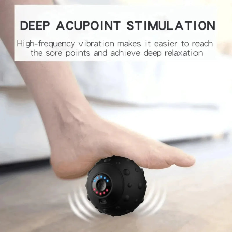 Electric Vibration Massage Ball Sports Fitness Foot Massage Facial Care Soothing Device Gym Home Training Yoga Massage Ball