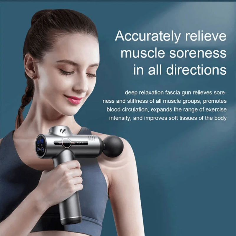 Portable Fascia Gun Vibration Massage Gun for Body Neck Back Deep Muscle Relaxation Fitness Slimming One Head