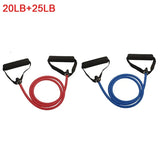 5 Levels Resistance Bands with Handles Yoga Pull Rope Elastic Fitness Exercise Tube Band for Home Workouts Strength Trainin